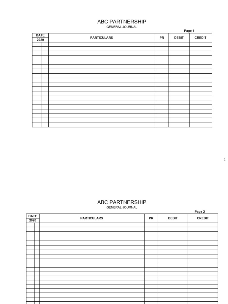 1.4 Partnership Template Answer Sheet | PDF | Debits And Credits | Expense