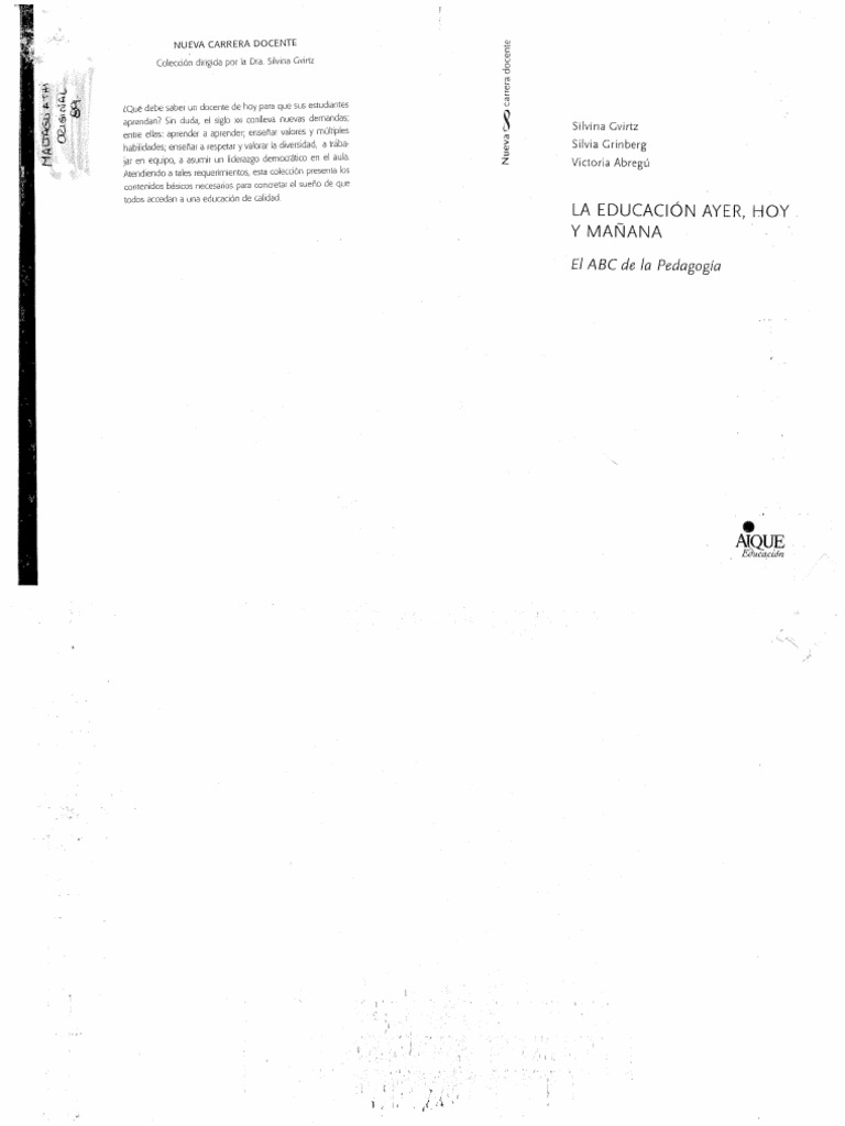La educacion ayer hoy y man ana el abc de la pedagogia 1 1 13 pdf