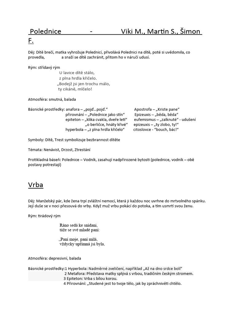 Polednice A Vrba | PDF