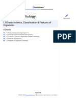 1.1 Characteristics, Classification & Features of Organisms