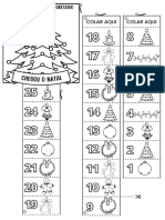 Calendário de Natal Regressivo Colorido e PB