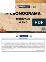 1º CRONOGRAMA - 5º ANO - II UNIDADE