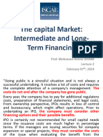The Capital Market Intermediate and Long Term Financing