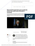 Banco de Portugal Alerta para Queda Dos Preços Das Casas Como Risco para A Economia