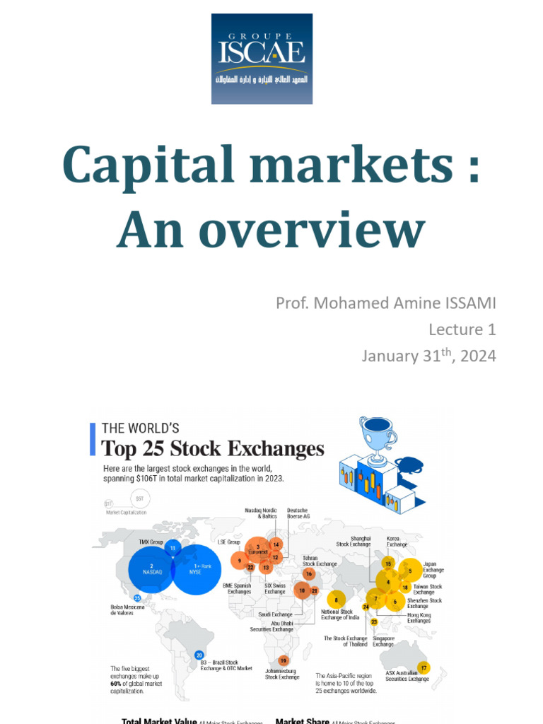 Capital Market Overview PDF Stocks Market (Economics)