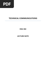 ENG 302 Technical Comm Lecture Note