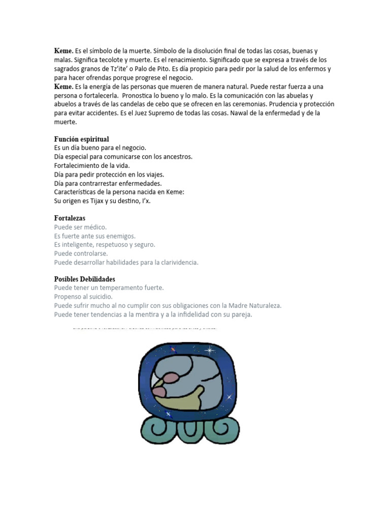 Significado del Nahual Keme en la Cultura Maya | PDF