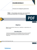 Psicología Social Ii: UNIDAD 1: Procesos de Investigación General de La