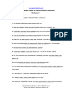 Present Perfect Continuous Vs Present Perfect Worksheet 1