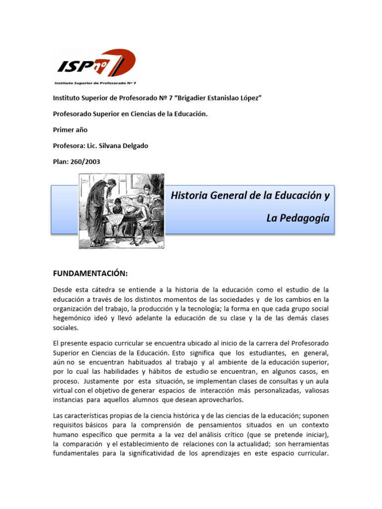Historia de la Educación: Fundamentos y Unidades | PDF | Antigua Grecia ...