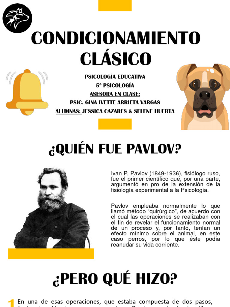 Condicionamiento Clásico de Pavlov | PDF