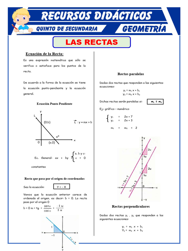 La Recta Geometría K | PDF | Pendiente | Línea (geometría)
