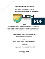 Universidad de Huánuco: Bach. Noelia Yulisa, GARCIA ARANDA