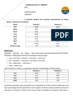 Questões Aula 4 - Cimento