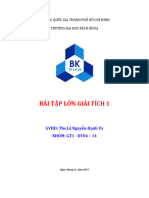 Giải tích Câu 1