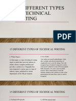 15 Different Types of Technical Writing