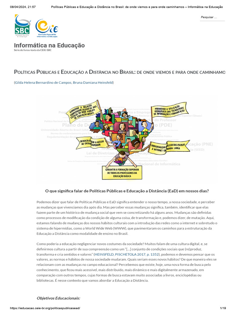 Políticas de EaD no Brasil: História e Futuro | PDF | Educação à ...