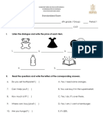 6th Grade Standardized Exam Period 1