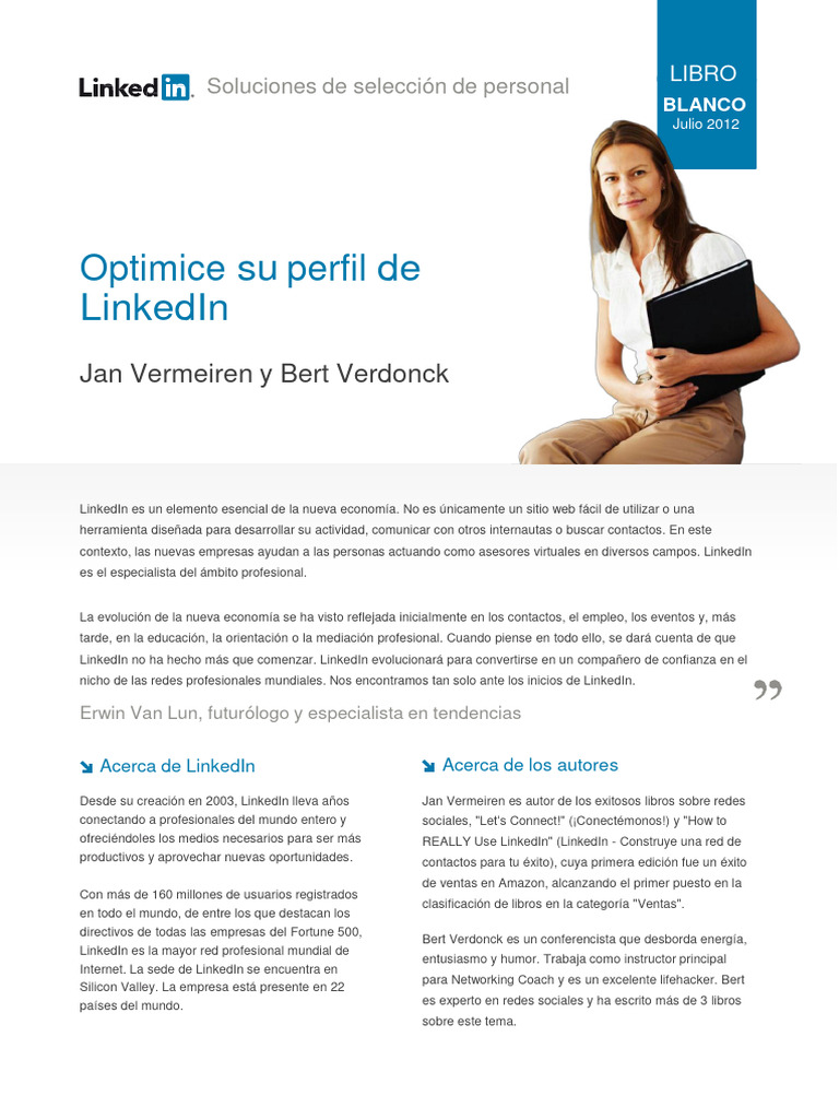 Optimiza tu perfil en LinkedIn | PDF | Vinculado en | Internet