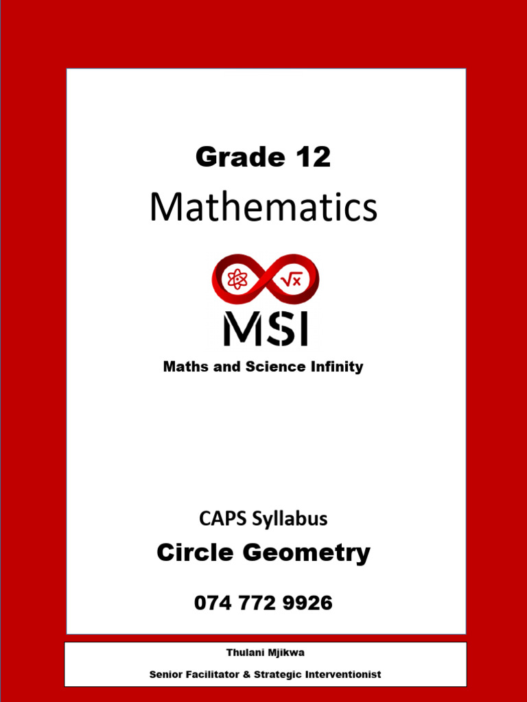 Circle Geometry Concepts Guide | PDF | Triangle | Circle