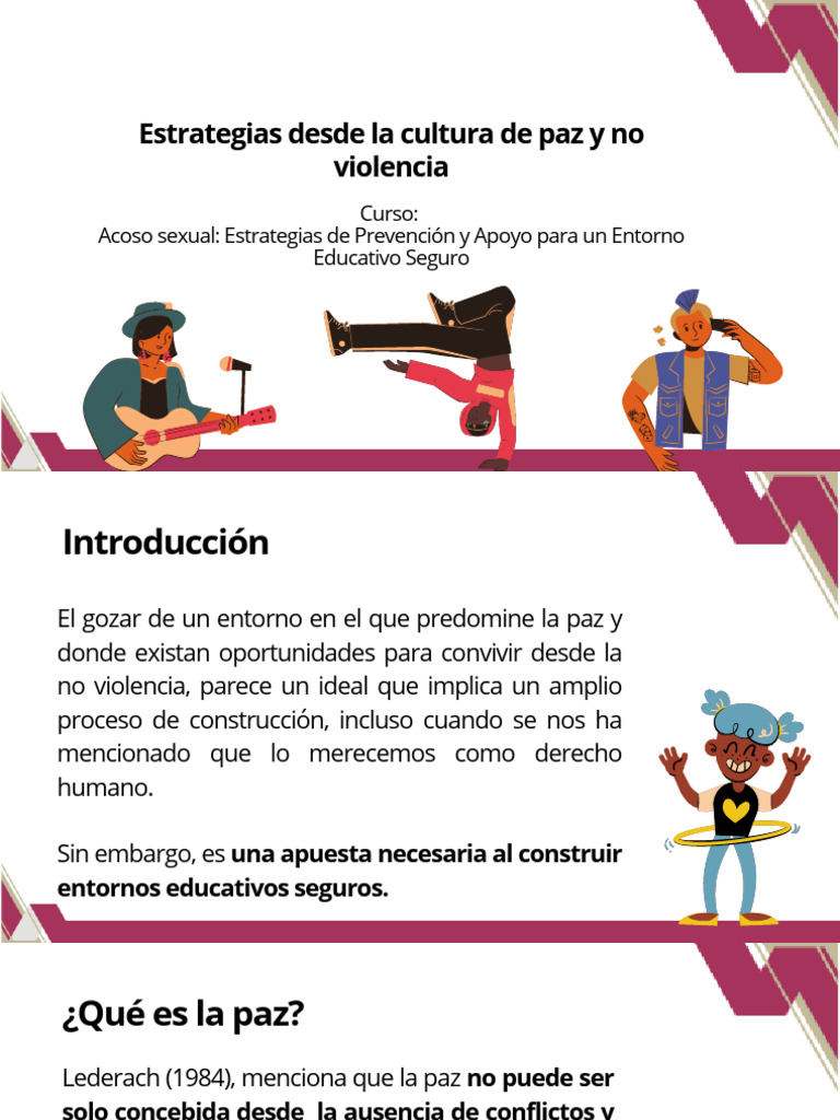 6. Estrategias desde la cultura de paz y no violencia (2) | PDF | Paz ...