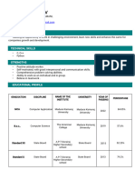 Aravind Kumar V Resume