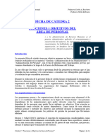 UNIDAD 1 - FICHA DE CATEDRA 2 - Funciones y Objetivos Del Área de Personal