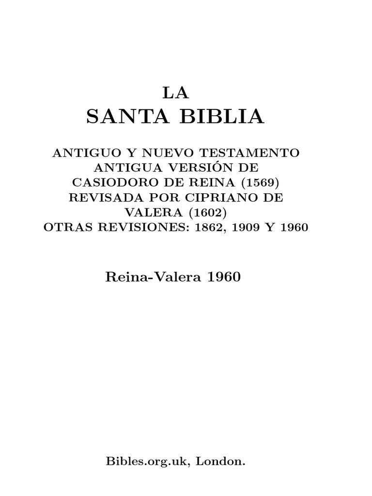 Biblia ReinaValera 1960 Completa PDF