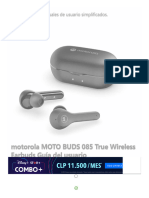 Motorola MOTO BUDS 085 True Wireless Earbuds Guía Del Usuario