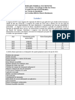 Trabalho 1 Controle da Qualidade