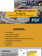 Mines and Mineral Resources in Algeria A Brief Overview of Its Mines and Natural Wealth 9