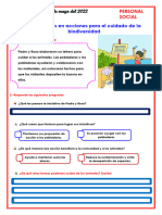 Actividad personal social 2 de mayo - 1° y 2° grado