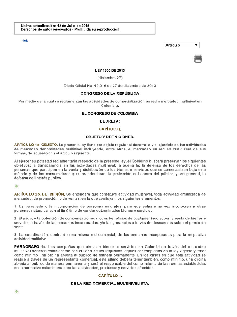 Leyes desde 1992 vigen nalidad ley 1700 2013 pdf