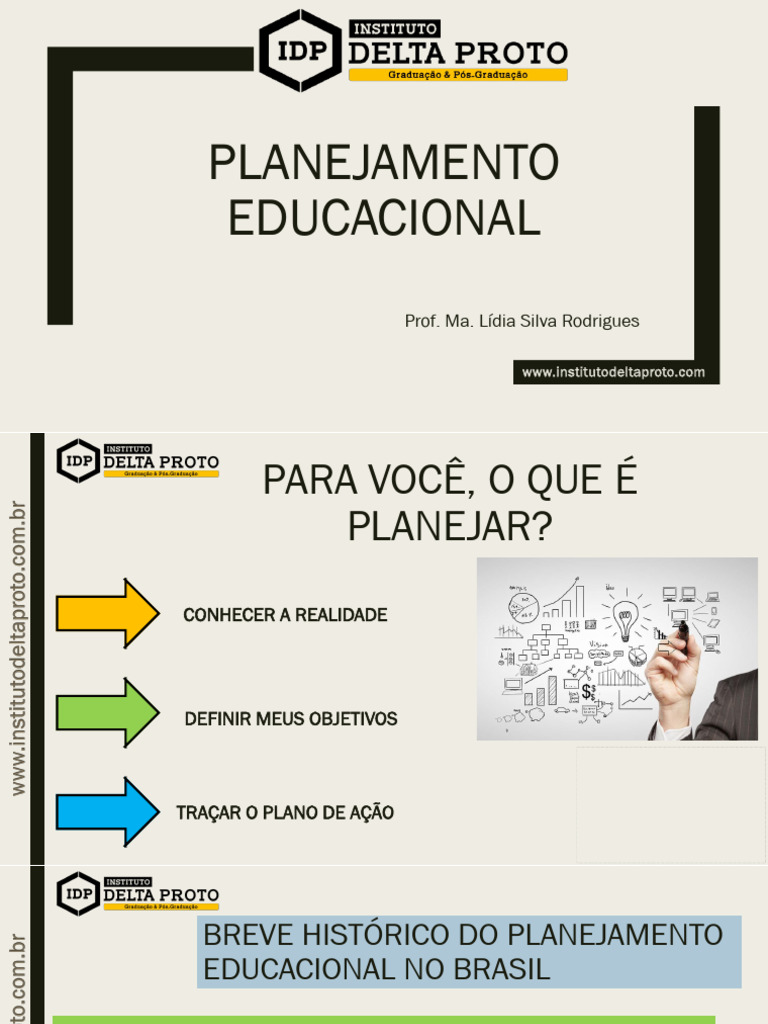 Slides Do Professor | PDF | Planejamento