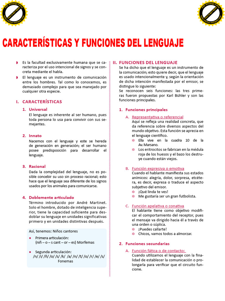 Funciones del Lenguaje y Comunicación | PDF | Comunicación ...