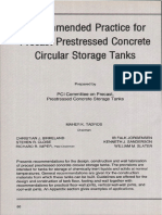Recommended Practice For Precast Prestressed Concrete Circular Storage Tanks