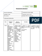 2 °Planejamento Quinzenal 1º ANO