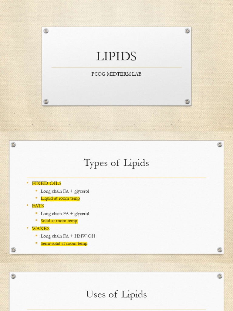 LIPIDS PDF Vegetable Oil Lipid
