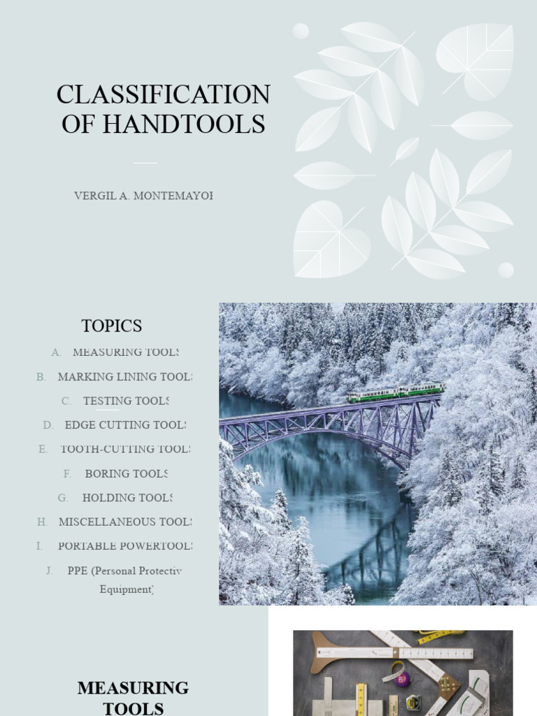 Classification of Hand Tools | PDF | Drill | Crafts