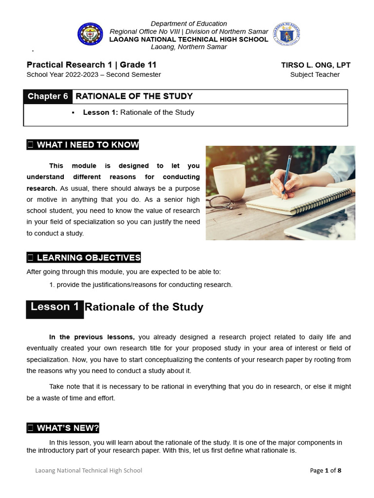 Chapter 6 Background of The Study | PDF | Educational Technology
