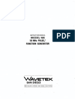 Instruction Manual Wavetek Model 166 50 MHZ