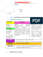 Sesión Comparamos Números Hasta El 9