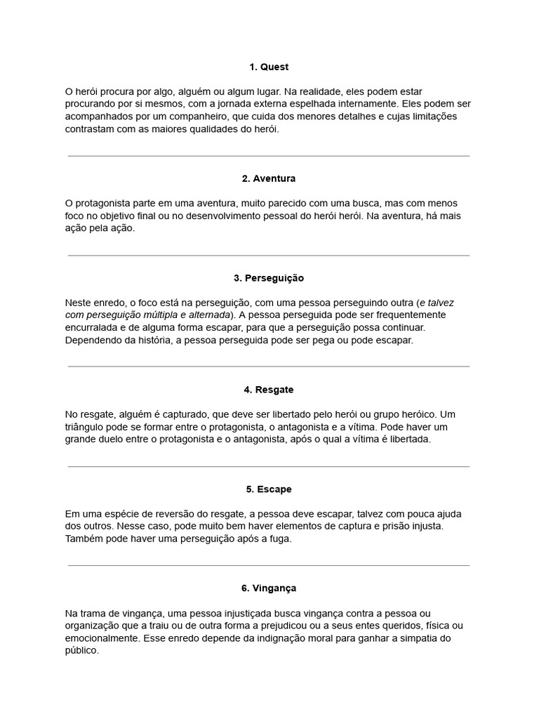 20 Plots | PDF | Amor | Herói