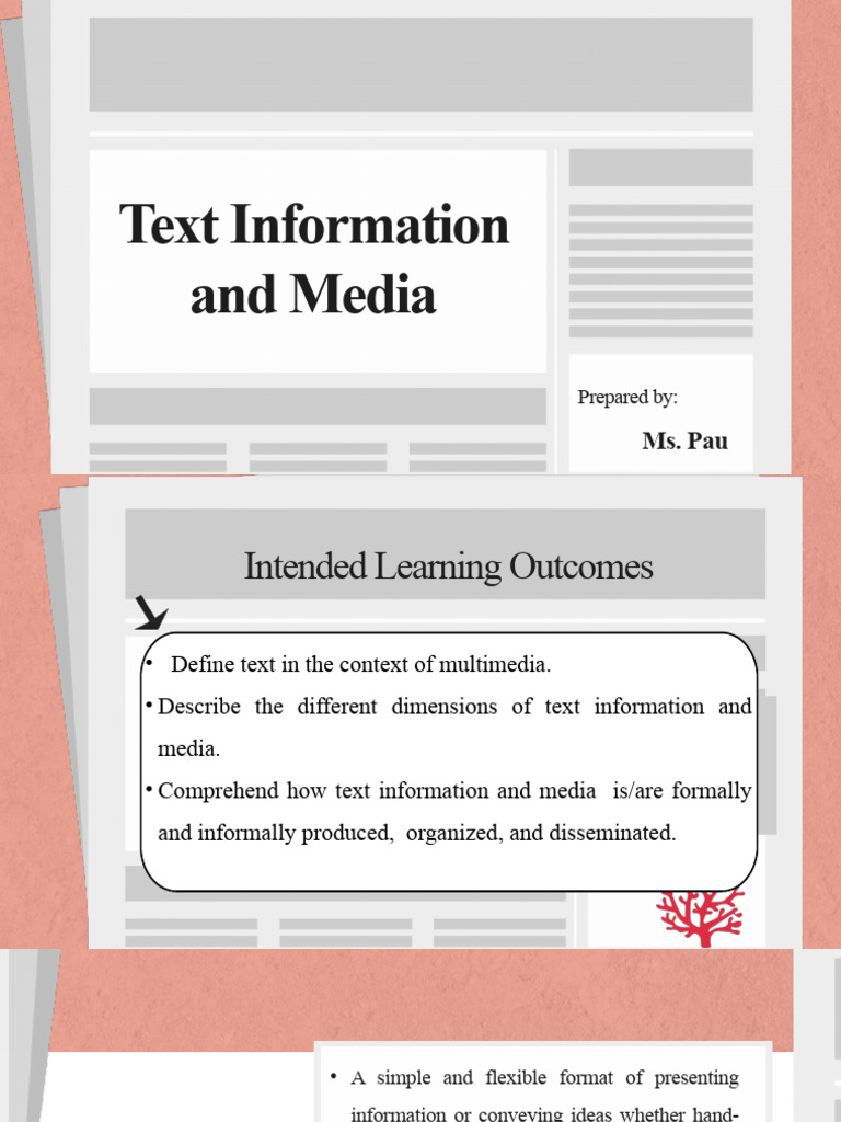 Understanding Text in Multimedia | PDF | Typefaces | Software