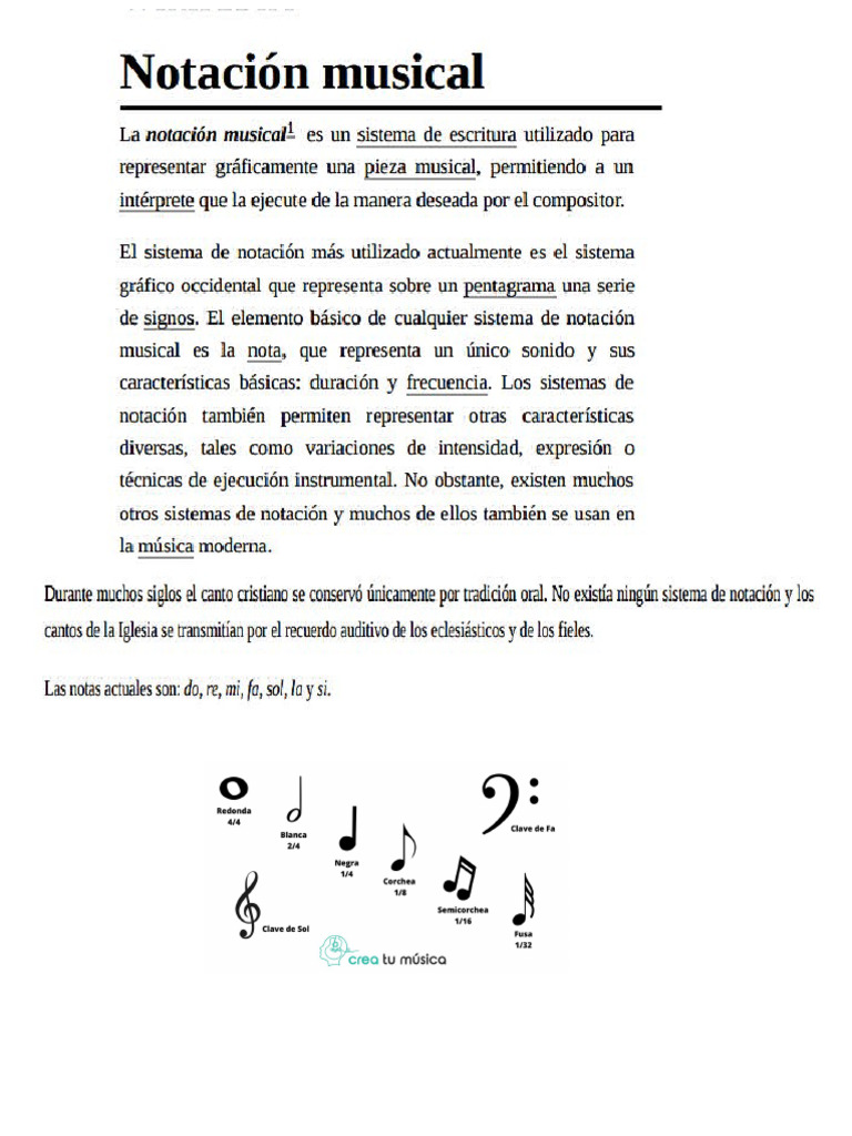 Notas Musicales | PDF