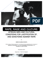 Rape Rage and Culture African Men and Cu