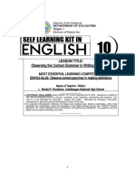 1 SLK English Fourth Quarter Correct Grammar in Making Definitions 1
