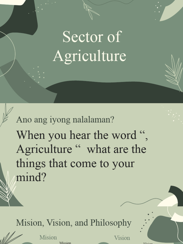 Overview of Philippine Agriculture Sector | PDF | Planets | Agriculture
