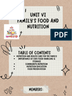 Unit VI. Familys Food Nutrition