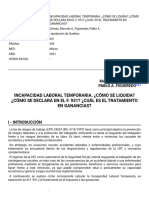 Incapacidad Laboral Temporaria. ¿Cómo Se Liquida - ¿Cómo Se Declara en El F. 931 - ¿Cuál Es El Tratamiento en Ganancias